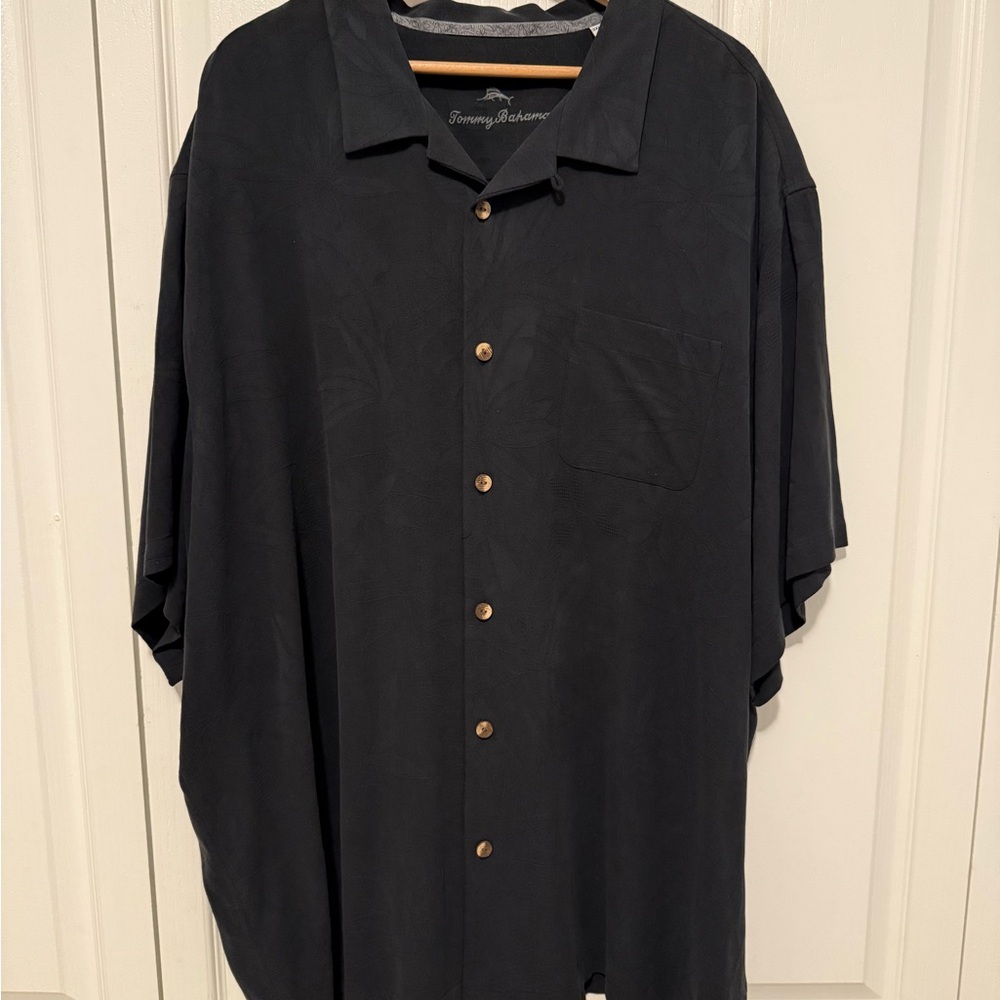 Tommy Bahama Black Men's Tropical Casual Shirt 3XB
